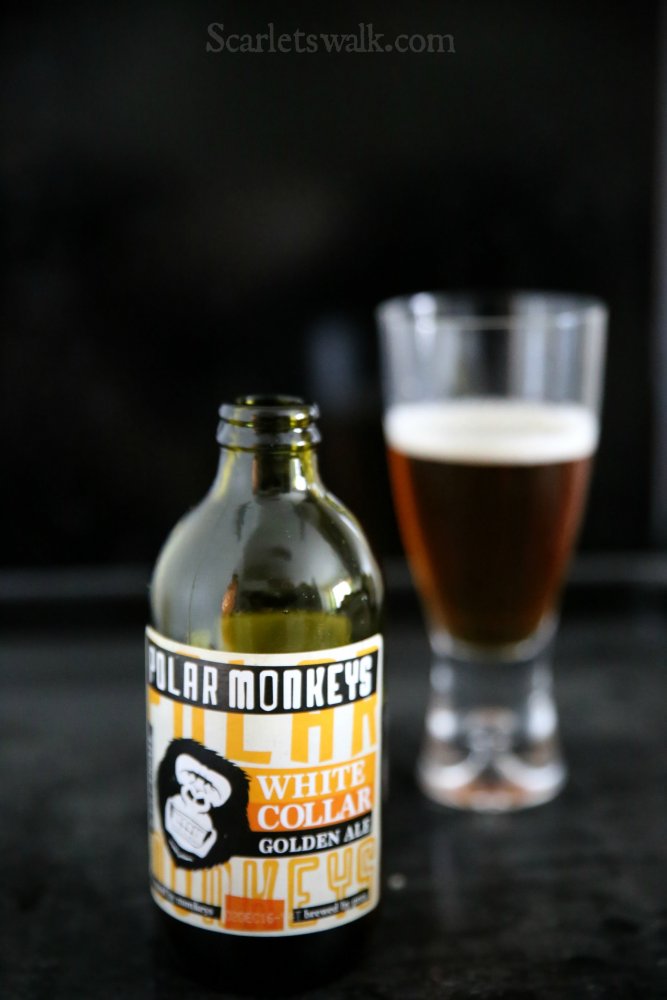 Hartwall Polar monkeys white collar golden ale