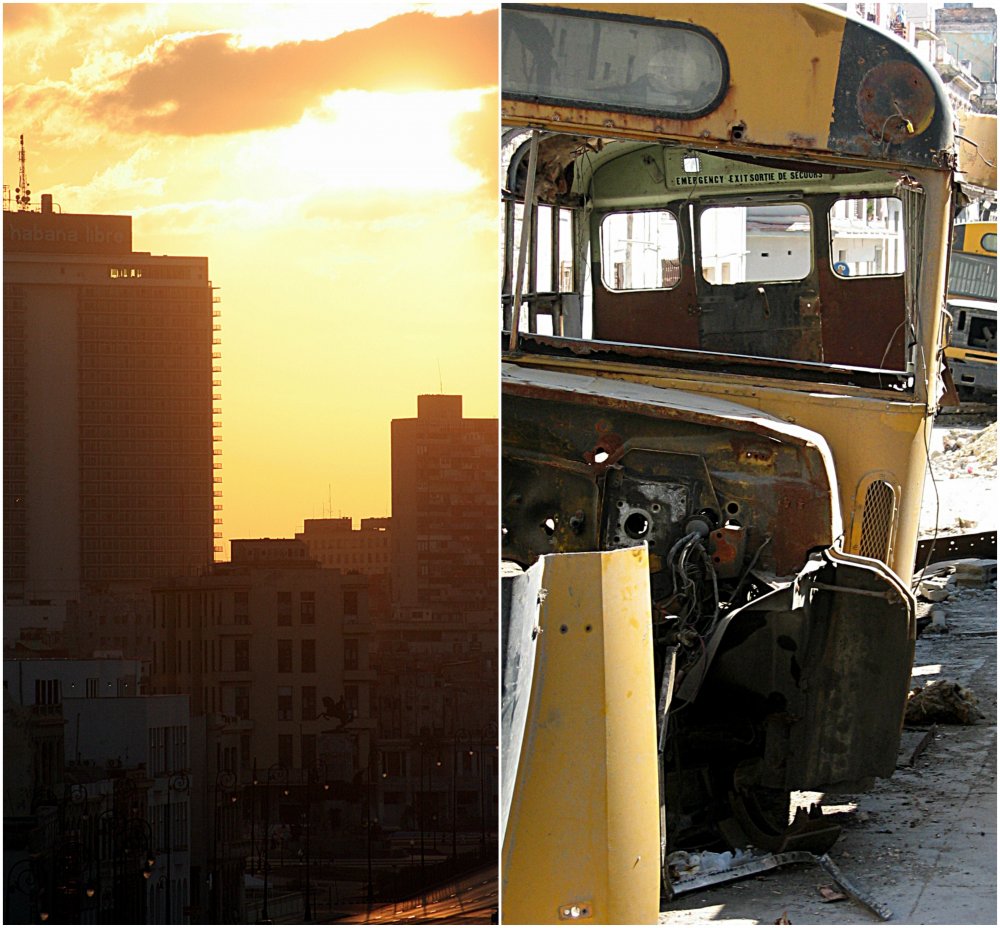 Cuba yellow buss